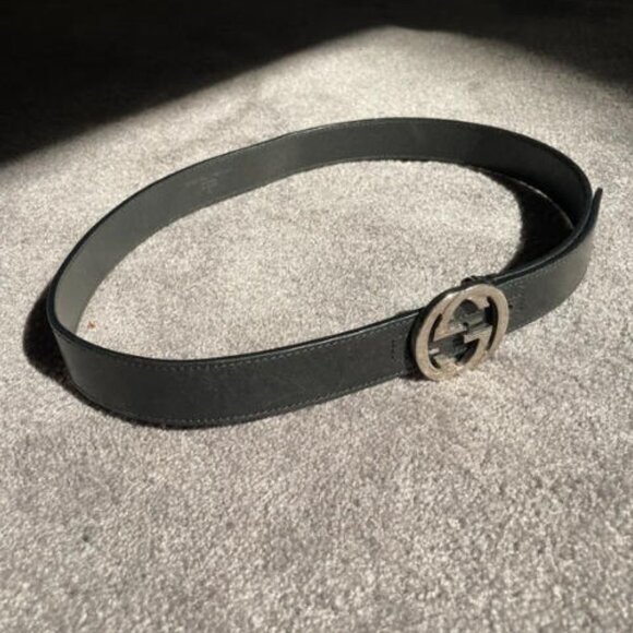 Authentic Vintage Gucci Leather Belt 95cm - Classic Style (With Note) - Picture 1 of 4